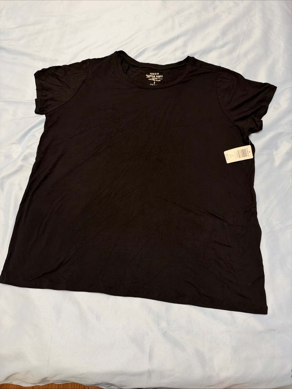 Torrid Super Soft Knits Crew Neck Short Sleeve Stretch Tee Shirt 3X Black